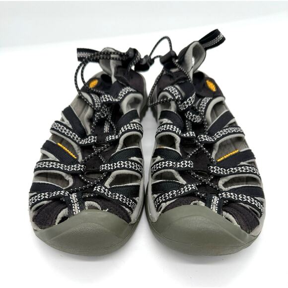 Keen Sandals Women's Whisper Size 6 Elastic Laces Black Outdoor Water Hiking‎ - Picture 3 of 10